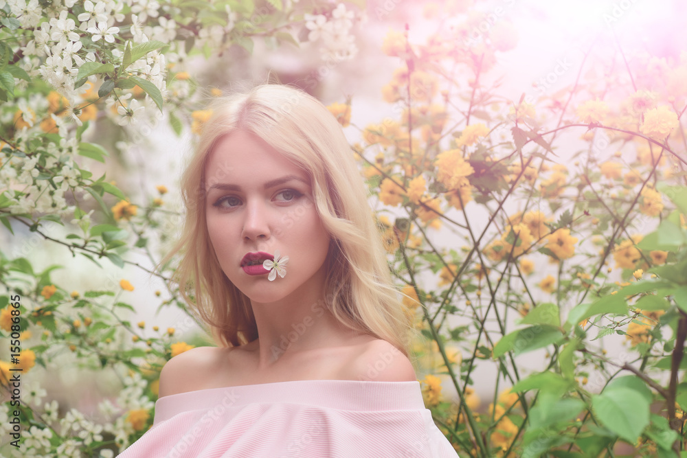 beauty and fashion, spa and nature, spring and blossom, woman beauty and fashion, spa and nature, spring and blossom, woman
