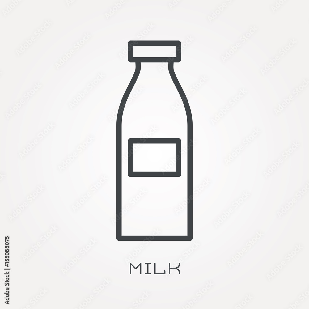 Line icon milk Line icon milk