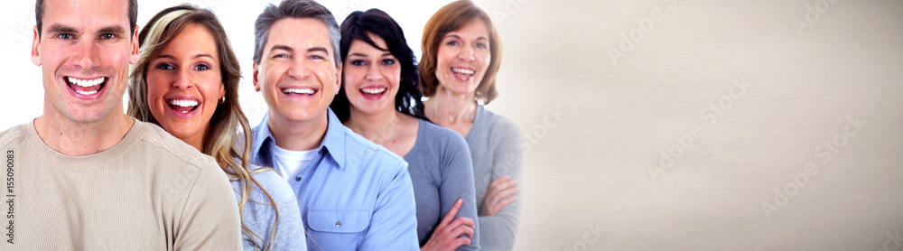 Smiling people faces Smiling people faces