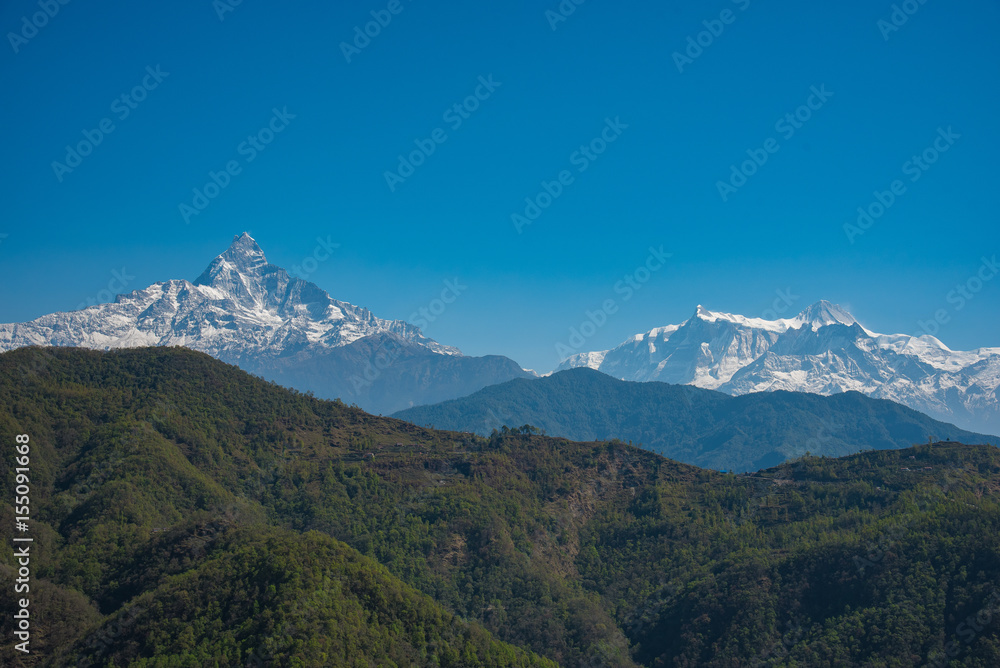 Fototapeta premium Pasmo Himalajów Annapurna, Nepal