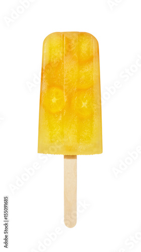 Kumquat Citrus Popsicle on White Background