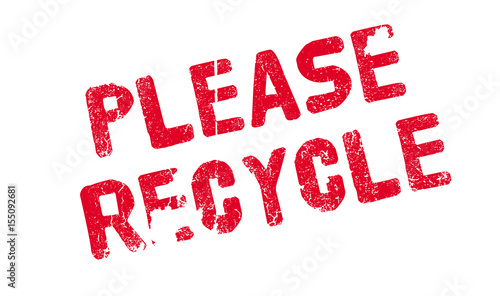 Please Recycle rubber stamp. Grunge design with dust scratches. Effects can be easily removed for a clean, crisp look. Color is easily changed.
