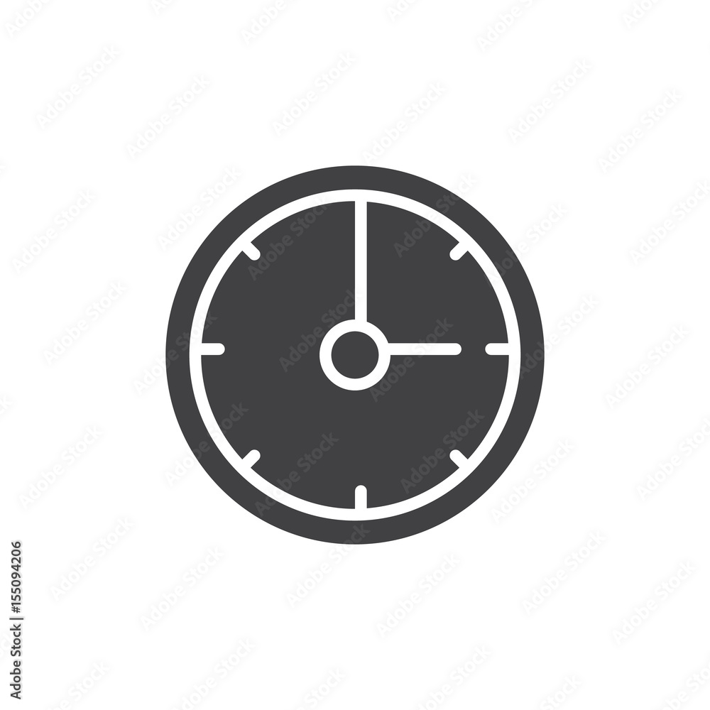 Clock icon vector, filled flat sign, solid pictogram isolated on white. Time symbol, logo illustration. Pixel perfect Clock icon vector, filled flat sign, solid pictogram isolated on white. Time symbol, logo illustration. Pixel perfect