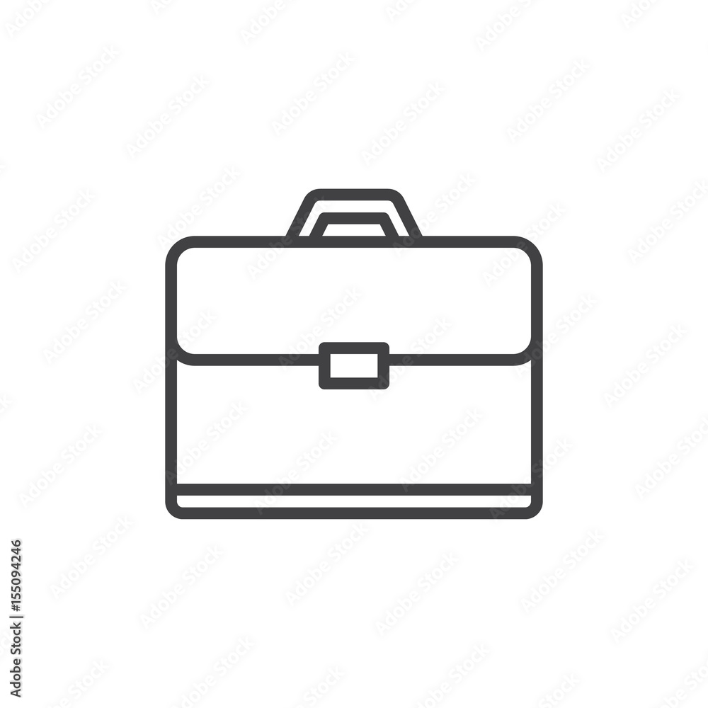 Briefcase line icon, outline vector sign, linear style pictogram isolated on white. Portfolio symbol, logo illustration. Editable stroke. Pixel perfect Briefcase line icon, outline vector sign, linear style pictogram isolated on white. Portfolio symbol, logo illustration. Editable stroke. Pixel perfect