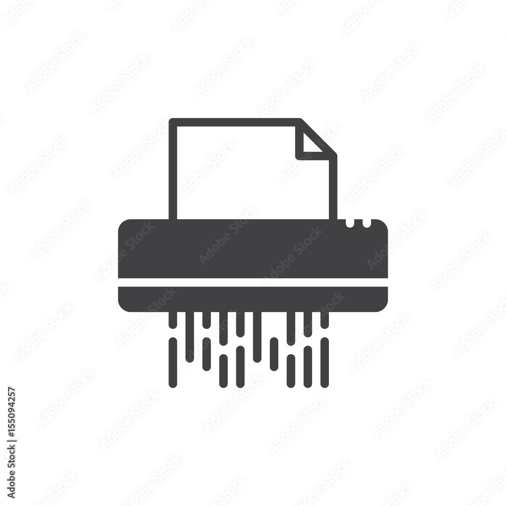 Documents shredder icon vector, filled flat sign, solid pictogram isolated on white. Symbol, logo illustration. Pixel perfect Documents shredder icon vector, filled flat sign, solid pictogram isolated on white. Symbol, logo illustration. Pixel perfect