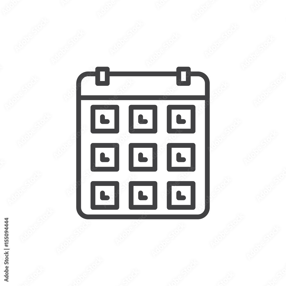Calendar, event line icon, outline vector sign, linear style pictogram isolated on white. Symbol, logo illustration. Editable stroke. Pixel perfect Calendar, event line icon, outline vector sign, linear style pictogram isolated on white. Symbol, logo illustration. Editable stroke. Pixel perfect