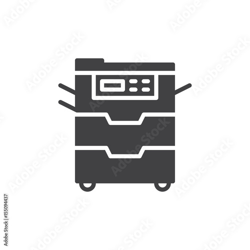 Copy machine icon vector, filled flat sign, solid pictogram isolated on white. Document copier symbol, logo illustration. Pixel perfect