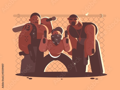 Criminal gang of men
