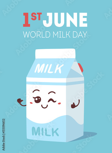 vector cartoon world milk day illustration
