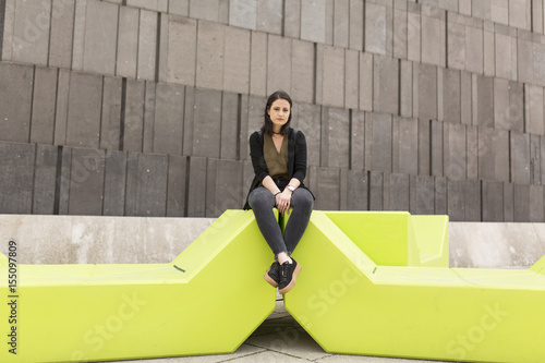 Canvas Print Young woman outdoor