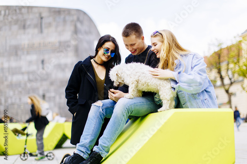 Young people are having fun...