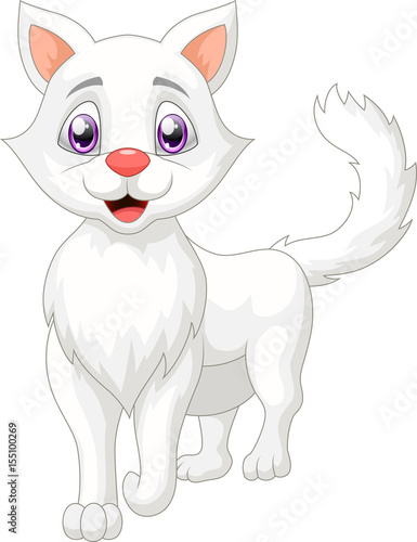 Cute cat cartoon. vector illustration