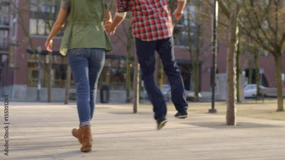 custom made wallpaper toronto digitalHappy Couple Go For A Walk, Man Jumps In Air And Clicks His Heels Together