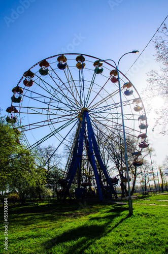 Ferris wheel in a city park. Kremenchug, Ukraine © ihorbondarenko