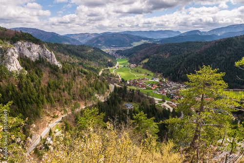 Amazing viewpoint on Hausstein mountain in Austria photo