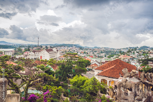 View of the city of Dalat, Vietnam. Journey through Asia concept photo