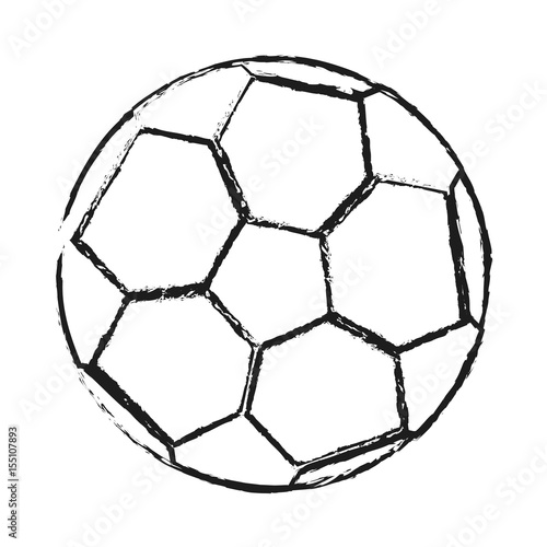 monochrome blurred silhouette of soccer ball vector illustration