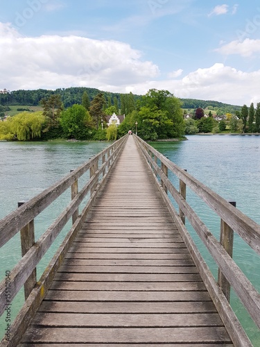 Holzbrücke zur Klosterinsel Werd © Markus Keller