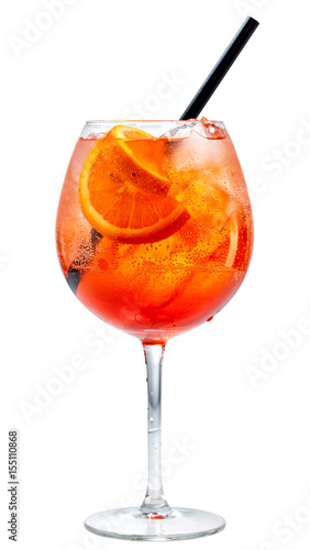 Photographie glass of aperol spritz cocktail