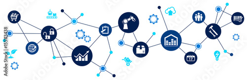 Smart Factory - Optimised Processes Vector Design