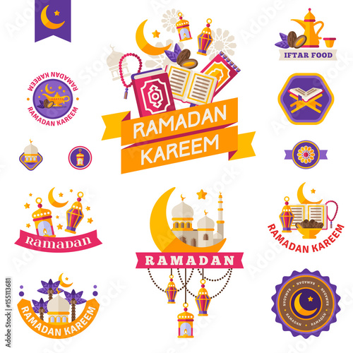 Set Of Vintage Ramadan Kareem Badges
