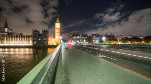 Panning timelapse on Westminster Bridge , London