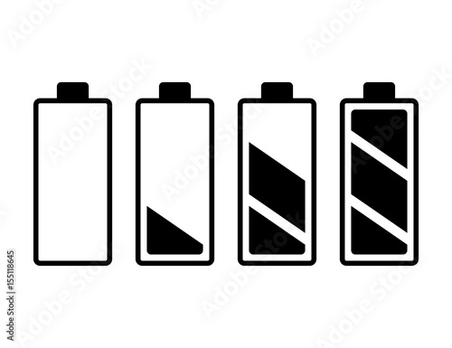 battery charge level vector symbol icon design. Beautiful illustration isolated on white background