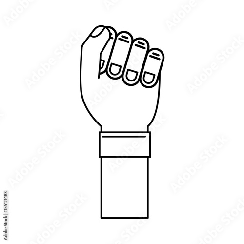 hand human fist icon vector illustration design