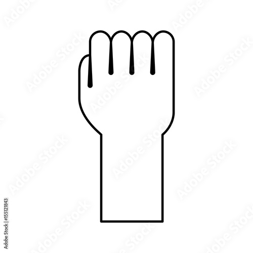 hand human fist icon vector illustration design