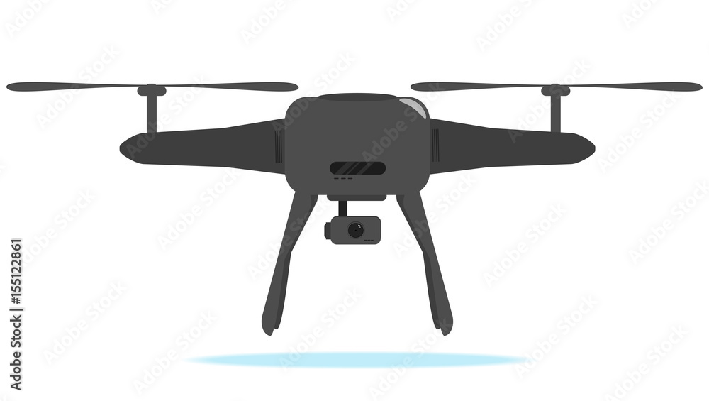 Air drone with camera - photo and video black drone icon. Air drone with camera - photo and video black drone icon.