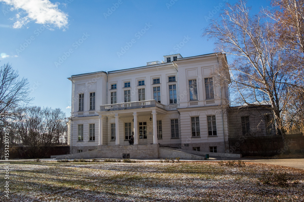 Facade view of Bogoroditsky Palace, manor estate of earl Bobrinsky, Tula region, Russua