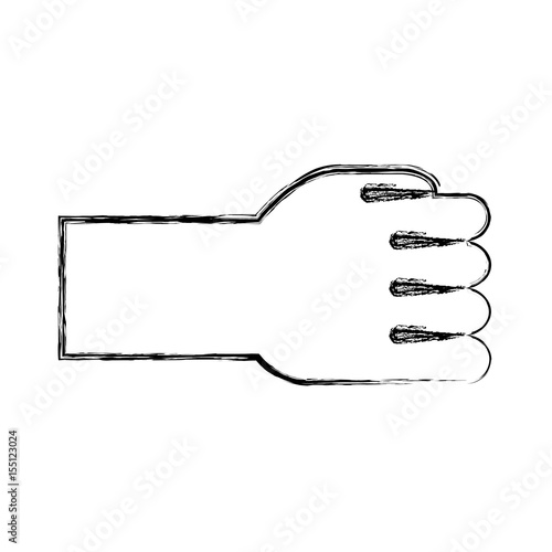 hand human fist icon vector illustration design