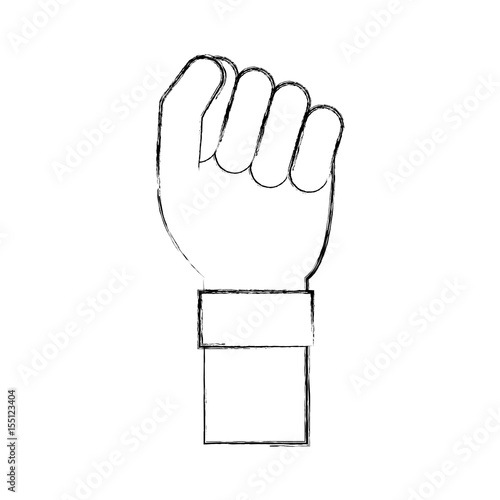 hand human fist icon vector illustration design