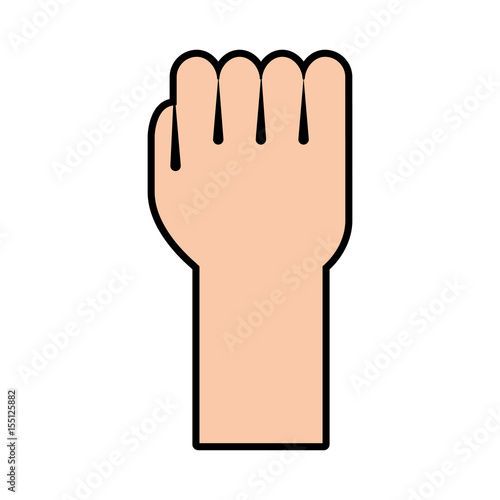 hand human fist icon vector illustration design