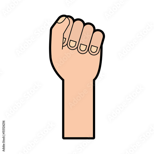 hand human fist icon vector illustration design