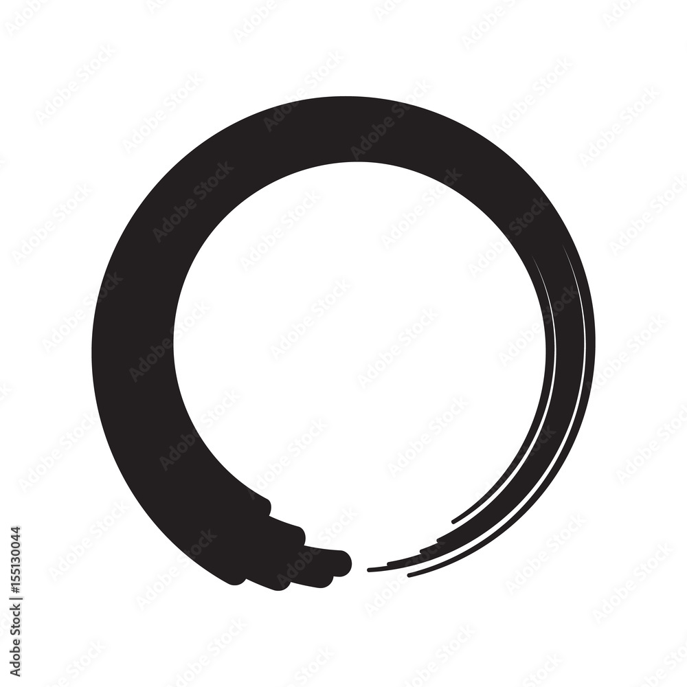 Black Zen Circle Minimalistic Vector Black Zen Circle Minimalistic Vector