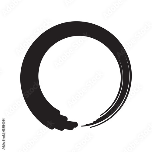 Black Zen Circle Minimalistic Vector