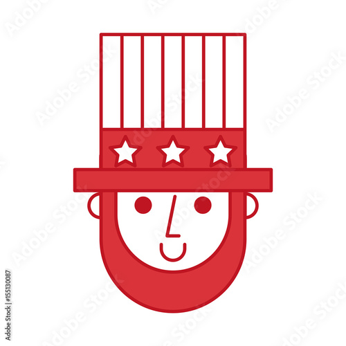 abraham lincoln with hat comic character vector illustration design