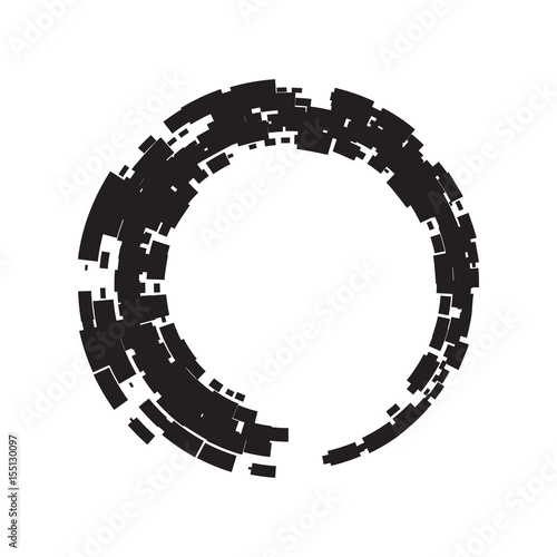 Black Zen Circle Minimalistic Vector