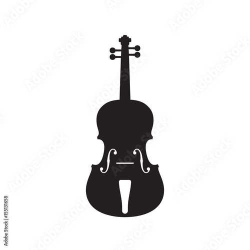 Violin icon on white background