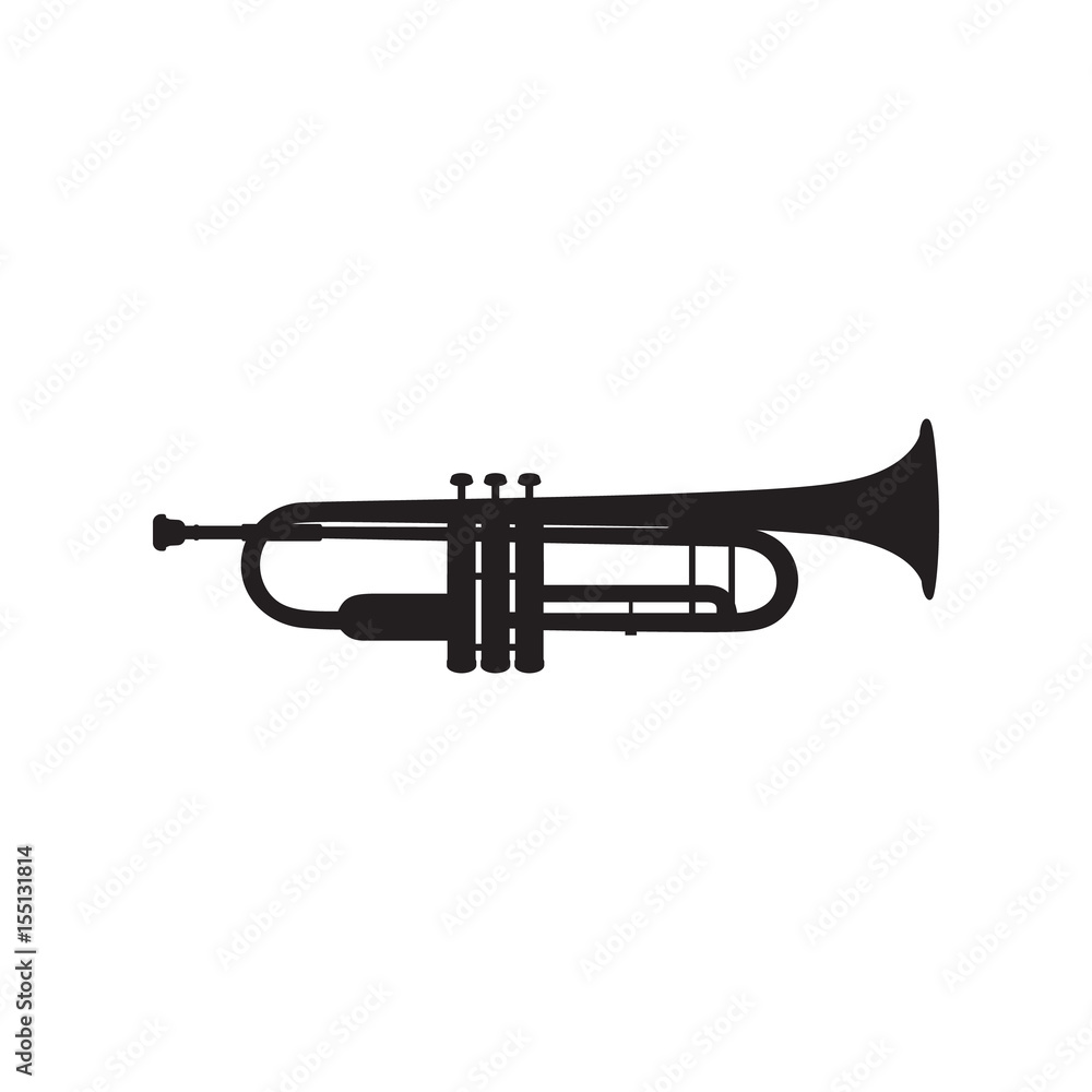 Fototapeta premium Trumpet icon on white background
