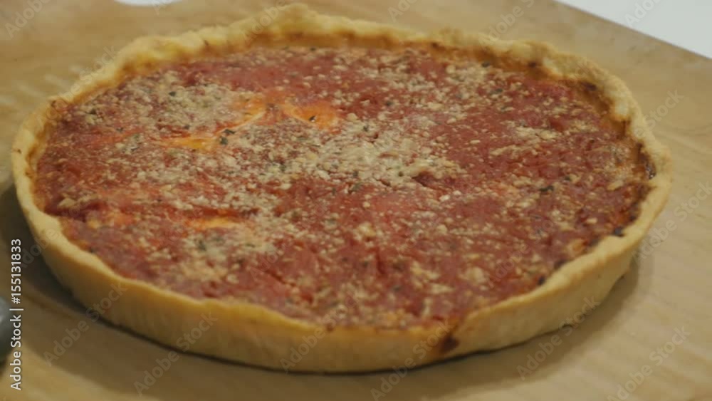 Chicago Deep Dish Pizza with Cutter. Chicago Deep Dish Pizza with Cutter.