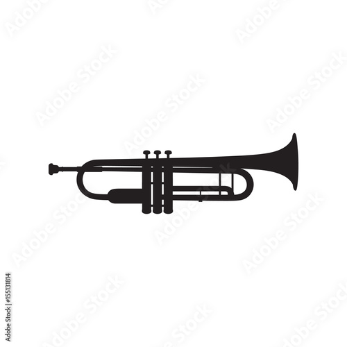 Wallpaper Mural Trumpet icon on white background