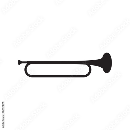 Trumpet icon on white background