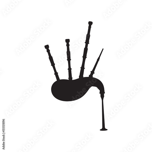 Canvas-taulu Bagpipes icon on white background