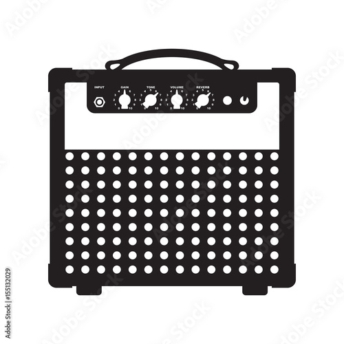 amplifier on white background