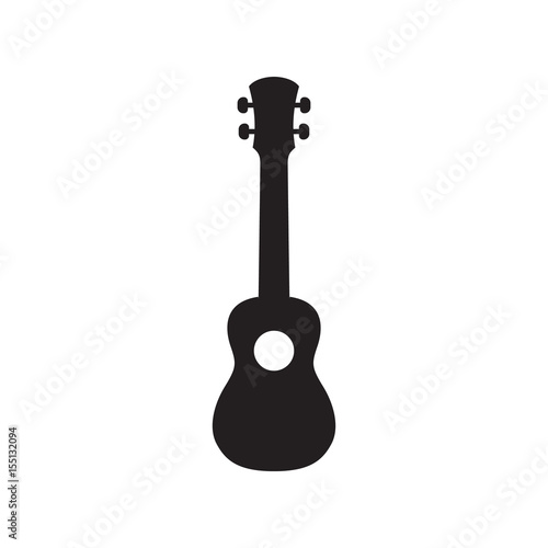Ukulele Hawaiian Guitar on white background