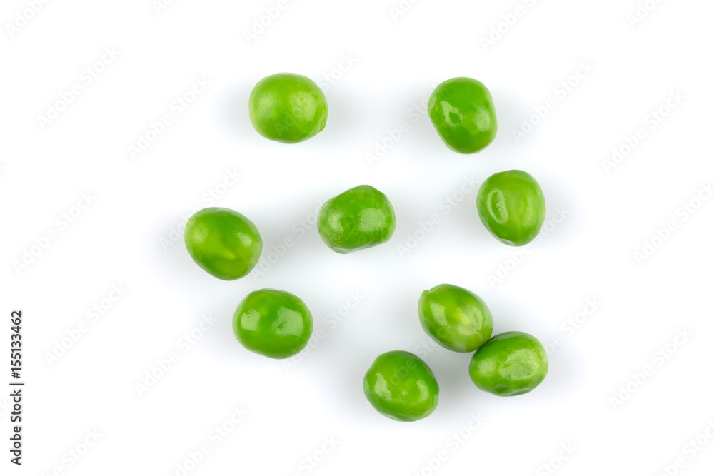 Pile of green wet pea