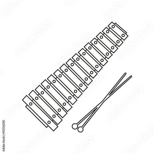 xylophone on white background