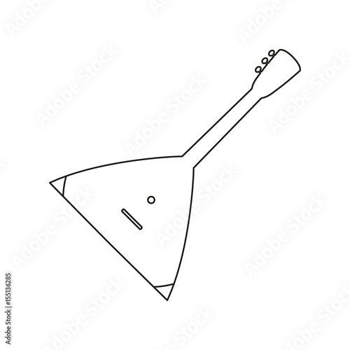 Balalaika icon on white background